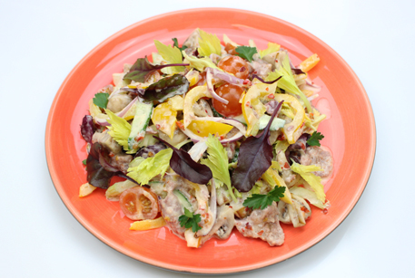 Салат с ветчиной и грибами – рецепт с ветчиной консервированной