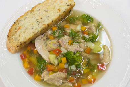 Овощной суп – рецепт с тушенкой из курицы