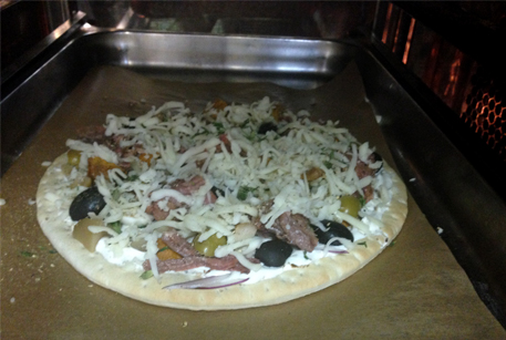 Фото домашней пиццы по рецепту в духовке