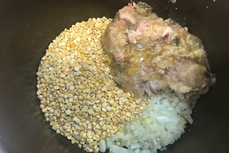 Рецепт каши гороховой со свининой