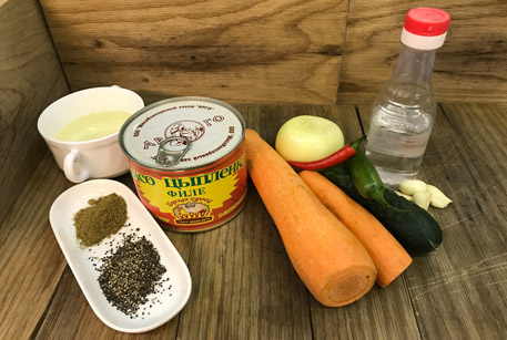 Рецепт салата с корейской морковью и курицей