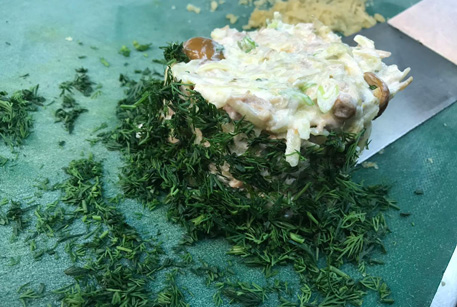 Пошаговый рецепт с фото салата с маринованными грибами