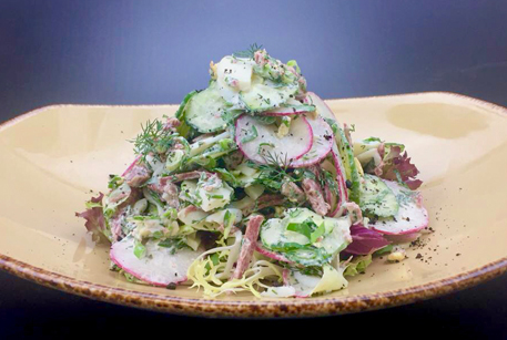 Салат с огурцом и яйцом - простой рецепт салата с ветчиной
